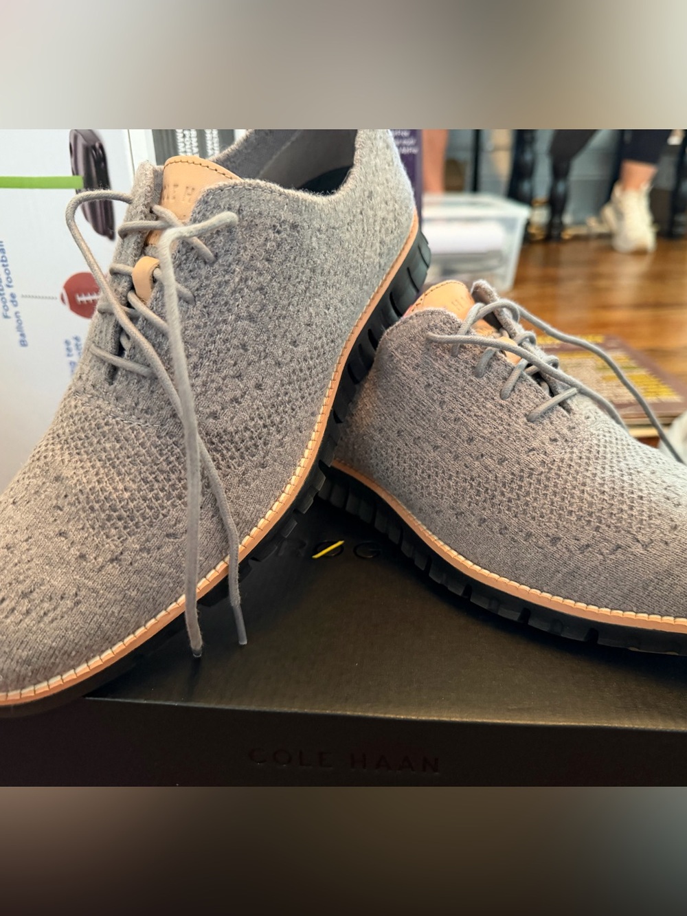 Cole Haan Men’s Zerogrand St Wool Ox Gray Lace Up Shoes size 9M
